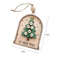 thumbnail image 3 of Colgante navideño de madera Gardenne, adorno para árbol genealógico, colgante navideño de madera con borde liso, adorno colgante para árbol de Navidad., 3 of 7