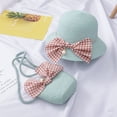 thumbnail image 3 of 1 Set Beautiful Beach Straw Hat with Attractive Small Bag Portable Children Beach Hat Stylish Design (Mint Green), 3 of 8