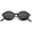 Black Silver / Smoke, variant on True Vintage Thin Arms Metal Detail Glass Lens Oval Sunglasses 48mm (Black Silver / Smoke)