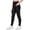 AV22_Black, variant on Girls High Waist Leggings with Pockets Slim Fit Yoga Pants for Teens Dance Running Workout Legging 3-12 Years Red 130