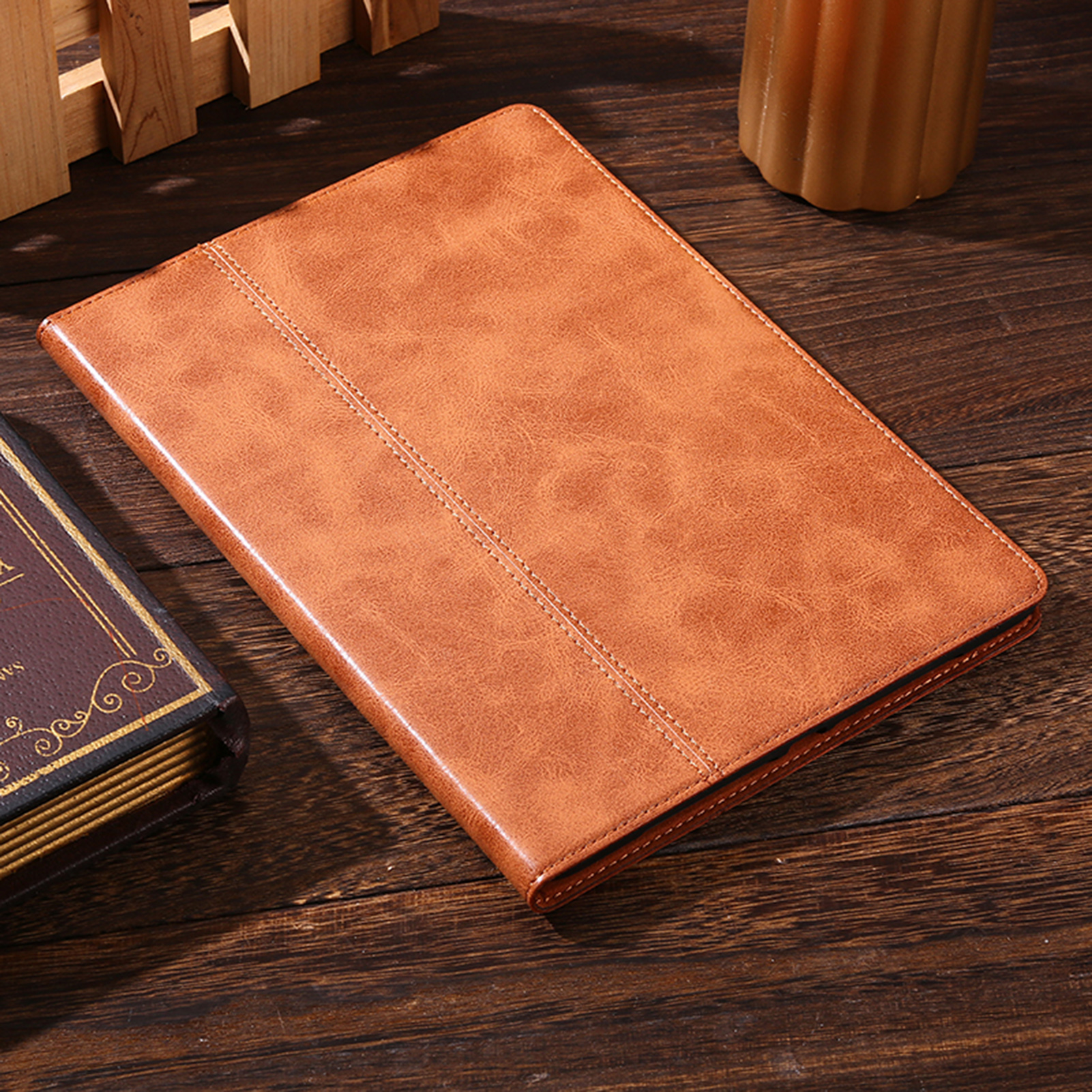 Gexmil For Ipad Pro 12.9-inch Case 6th/5th/4th/3rd Gen 2022/2021/2020/2018,Built-in Pencil Holder.Brown