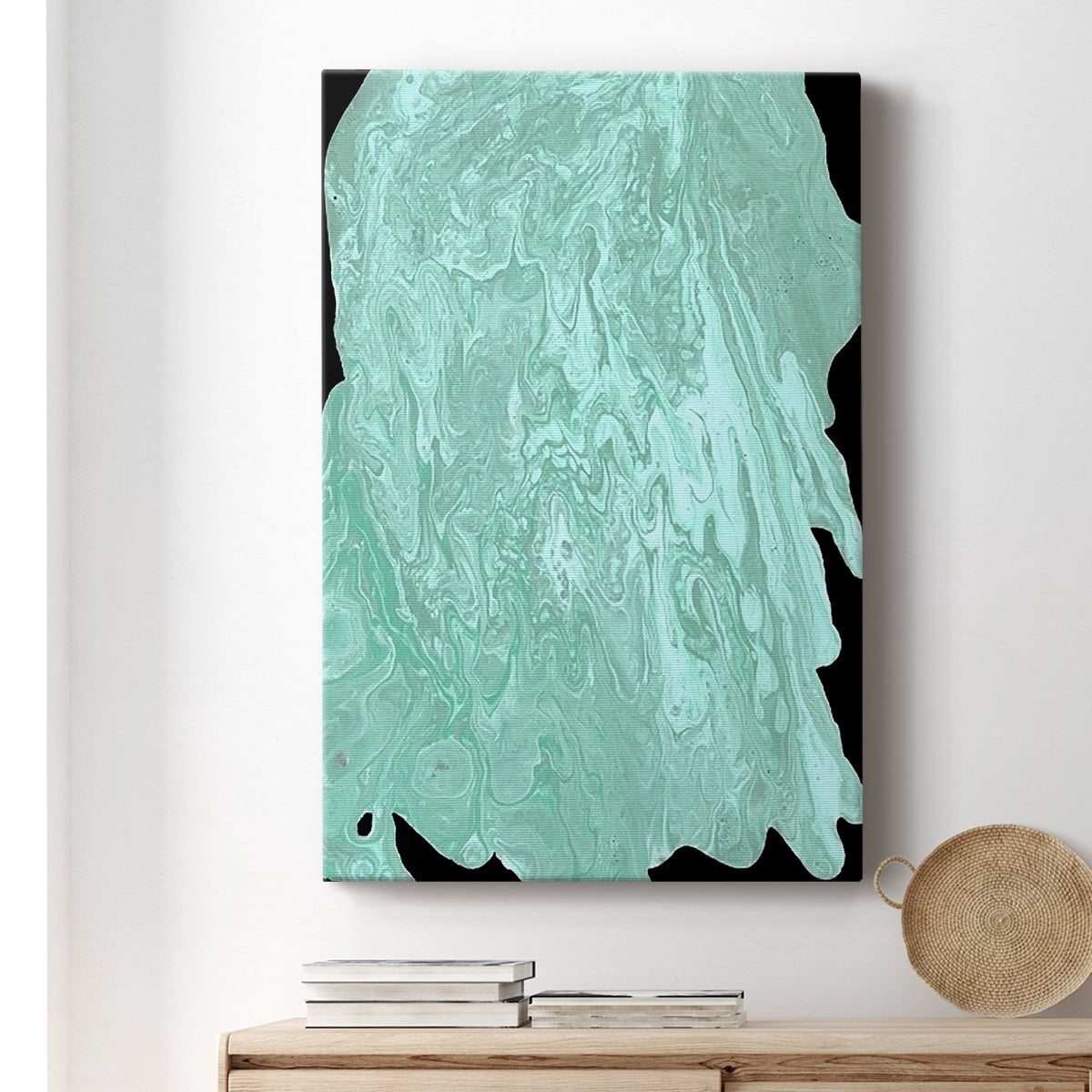 Teal Cascade II Premium Gallery Wrapped Canvas - Ready to Hang