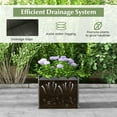 thumbnail image 6 of Gymax 2 Pack Square Planter Box Weather-Resistant HDPE Flower Pot Garden Bed Grey, 6 of 9