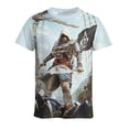 thumbnail image 2 of Camiseta de manga corta con cuello redondo y nueva camiseta de verano de Ass-assin's Cre-ed para hombre, 2 of 4