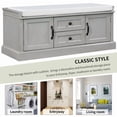 thumbnail image 5 of Bellemave Entry Storage Bench with Cushion, Shoe Bench with 2 Drawers and 2 Cabinets, Wooden Organizer Storage Bench for Entry/Bedroom/Closet/ Living Room/Hallway（Gray Wash）, 5 of 8