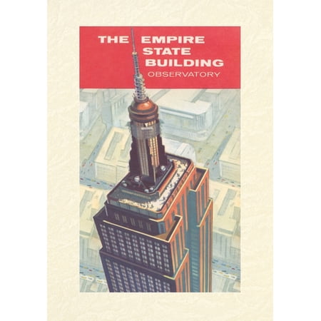 Vintage Lined Notebook Empire State Building Observatory from Above (Paperback)