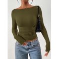 thumbnail image 3 of Remera PRETTYGARDEN Otoño 2025 con Frunces y Cuello Barco XL, 3 of 9