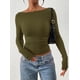 thumbnail image 3 of Camisas de Manga Larga PRETTYGARDEN Mujer Otoño 2025 Verde Militar, 3 of 9
