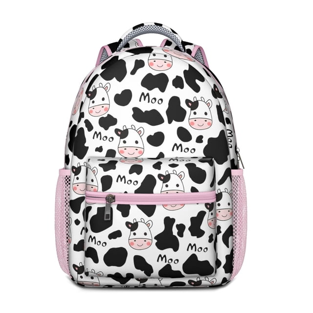 Highland Cow Lovers Backpack – Adorable Bull and Buffalo Print Pattern Schoolbag with Rustic Farm Design
