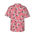 thumbnail image 3 of Daiia French Bulldog Face Hawaiian Shirt for Men Gentle Cotton Regular Short Sleeve Casual-Medium, 3 of 9