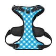 thumbnail image 5 of XMXY No Pull Dog Harness, Gingham Blue Background Adjustable Reflective Pet Harness with Oxford Vest, X-Large Size, 5 of 9
