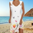 thumbnail image 2 of Women's Flowy Midi Dress Elegant Suspender Casual Summer Beach Printed Skirt Comfortable Stylish Feminine Outfit, 2 of 2