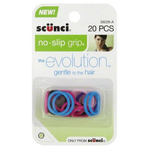 Scunci No-Slip Grip Elastics 20 Each