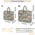 thumbnail image 2 of FORMRS Womens Corduroy Tote Bag Crossbody Shoulder Purse Handbag with Detachable Strap, Colorful Water Lilies Pattern, 2 of 7