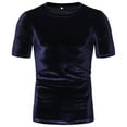 thumbnail image 2 of Mens Soft T-Shirt Short Sleeve Pack Round Neck Graphic Tees Shirt Novelty Undershirt Tee Tops Bulk Summer Beach Athletic Short Sleeve (Navy,L), 2 of 6