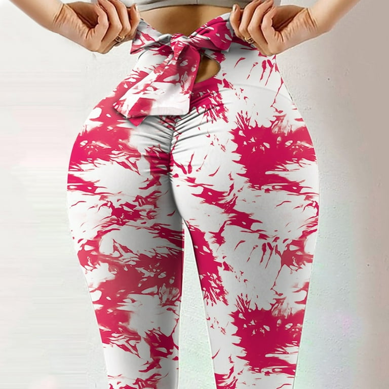 Baocc Yoga Pants Women, Women Printing High Waist Stretch Strethcy Fitness  Leggings Yoga Pants Pants for Women Pink One Size