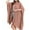 Pink, variant on Xfvqtps Women Long Cape Large Size Solid Color Flip Collar Button Loose Comfortable Shawl Wraps Beige