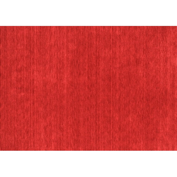 Ahgly Company Indoor Rectangle Abstract Orange Contemporary Area Rugs, 7' x 10'