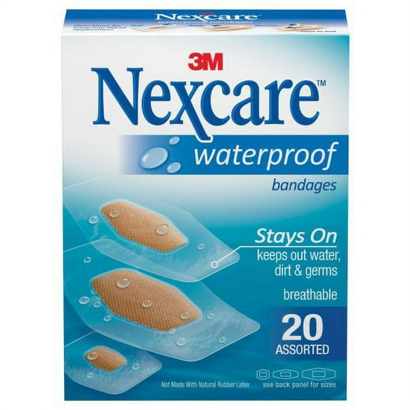 3M 588-20PB, Nexcare™ Water Adhesive Strip, Film, Clear, 480/Case (958621_CS)