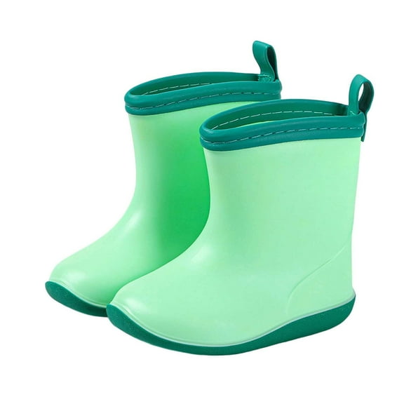 Toddler Rain Boots,Girls Toddlers Kids Comfortable Outdoor Shoes Lightweight Durable Wear Waterproof Non- Sole Casual Footwear,Rain Boots Kids,Green,9-9.5 Years