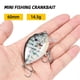 thumbnail image 1 of TARUOR 60mm 14.5g Mini Crankbait Lifelike Artificial Hard Fishing Crank Bait Lure Fishing Tackle, 1 of 5