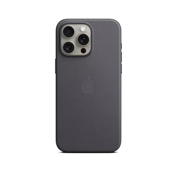 Genuine Apple FineWoven Case with MagSafe for iPhone 15 Pro Max - Black