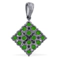 thumbnail image 2 of Carillon Stylish Chrome Diopside Natural Gemstone Necklace Pendant 10K White Gold Jewelry, 2 of 4