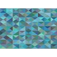 thumbnail image 1 of Ahgly Company Tapis Rectangulaire Lavable en Machine Bleu Azur Transitionnel, 7 Pieds x 9 Pieds, 1 of 7