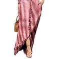 thumbnail image 4 of FASHIONWT Women Casual Button-Up Midi One-Piece Long Sleeve Turn-Down Collar Slim Shirt Dress, 4 of 4