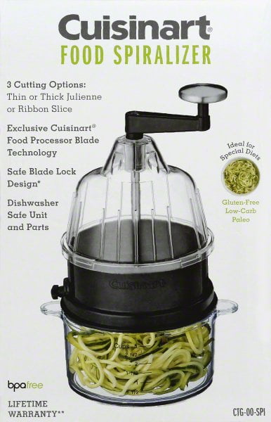 Cuisinart Cuisinart Food Spiralizer Slicer Safe Blade Lock Dishwasher Safe Kitchen Gadget 