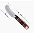 thumbnail image 1 of Herramienta de queso de cuchilla de acero inoxidable, cuchillo y tenedor occidental, cuchillo de queso con mango de madera colorido, herramienta de cocina esencial, 1 of 2