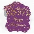 thumbnail image 2 of Inkdotpot Pack Of 100 Happy Birthday Paper Tags DIY Craft Bracket Shape Real Gold Foil Hang Tags, 2 of 6
