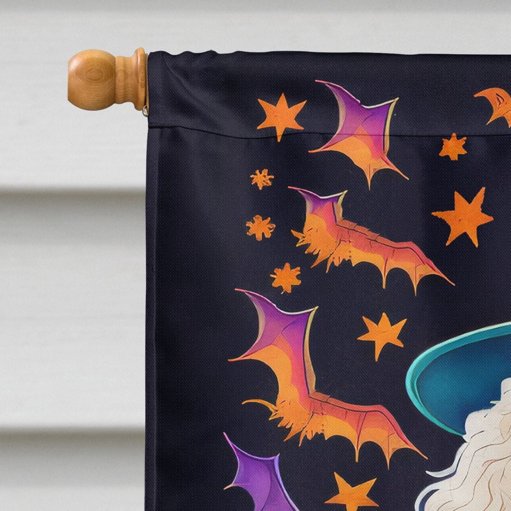 Halloween Poodle Dog House Flag 28x40IN Double-Sided Polyester Decorative Sleeve Pole Flag for Outdoor Home Garden