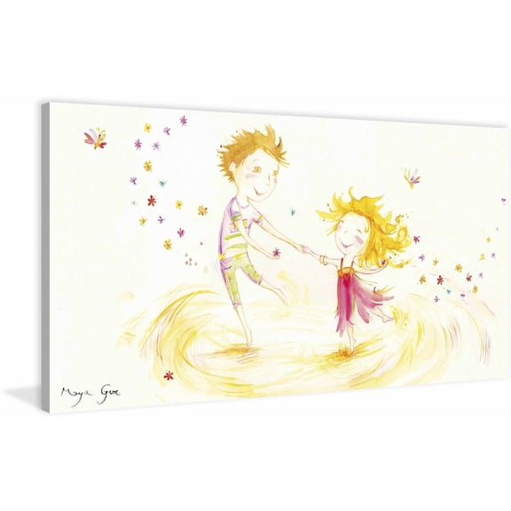 Marmont Hill "Celebration Dance" by Maya Gur Painting Print on Wrapped Canvas