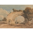 thumbnail image 3 of John Varley 24x18 Black Modern Framed Museum Art Print Titled - Byland Abbey, Yorkshire (1808), 3 of 5