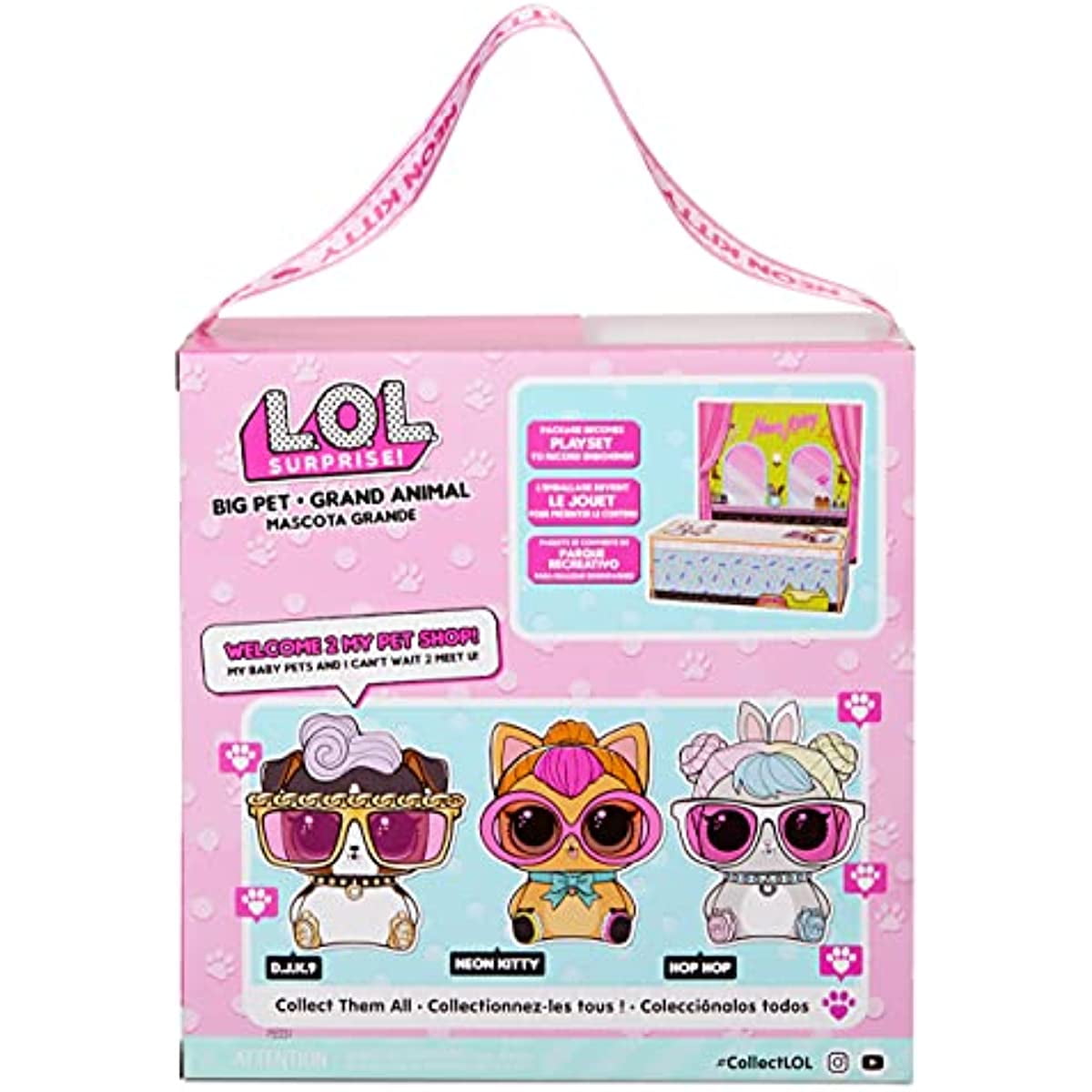  LOL Surprise Big Pet DJ K.9. with 15 Surprises Including Wear  and Share Glasses & Necklace, 2 Pet Babies, Accessories, Backpack or Piggy  Bank, Gifts for Kids and Toys for Girls