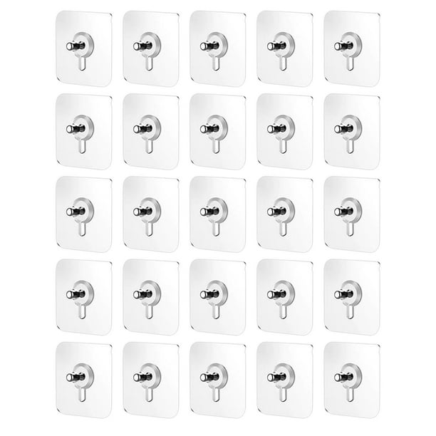 Ganchos adhesivos para taladro, resistentes, sin clavos, para colgar cuadros, toallas, abrigos, llaves y bolsos (hasta 5 kg) | Compatibles con metal, azulejos, vidrio y madera | Organizador