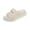 White, variant on Women's Platform Sandals Chunky Lightweight Foam Slip On Non Slip Slides with Arch Support Comfortable Summer Beach Vacation Sandals with Adjustable Buckle Black 5.5 Wide