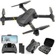 4DRC V4 Drone with 1080P HD Camera for adults and Kids, FPV Live Video 2 Modular Batteries Black
