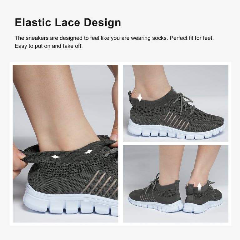 LUXUR Womens Fitness Training Shoes Jogging Running Shoes Wide