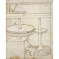 thumbnail image 3 of Martini, Francesco di Giorgio 20x24 Black Modern Framed Museum Art Print Titled - Folio 44: mill powered by horizontal wheel, 3 of 5
