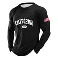 thumbnail image 4 of Tshirts Shirts for Men Letter Print Graphic Long Sleeve Crewneck Casual Comfortable Funny Mens Shirts, 4 of 4