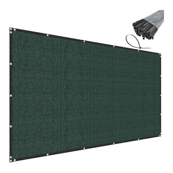 5' x 16' Green Privacy Fence Screen Heavy Duty Windscreen Mesh Fencing Shade Fabric with Brass Grommets for Outdoor Fence Garden Patio Swimming Pool