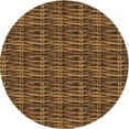 thumbnail image 1 of Ahgly Company Machine Washable Indoor Round Transitional Bakers Brown Area Rugs, 5' Round, 1 of 7