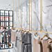 thumbnail image 3 of FURVOKIA 2 Pcs Creative Height Adjustable Metal Chain Clothing Hanging Racks,Commercial Wedding Dress Display Shelf,Retail Store Garment Rack,Ceiling Mount Clothes Storage Hanger (Gold, 47.2 L), 3 of 4