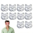 thumbnail image 2 of yingyy 10pcs/set Masquerade Paintable Cat Mask For DIY Fun Unique Blank Masques, 2 of 6