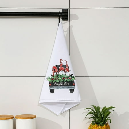 

Kitchen Decor Christmas Towel Dishcloth Household Kitchen Articles Christmas Towel Table Cloth Kitchen Organization and Storage