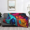 thumbnail image 2 of Naloa Colorful Abstract Swirls Flannel Fleece Throw Blanket for Bed Couch, Thick Blanket - All Seasons Suitable for Women, Men and Kids-60"x50", 2 of 6