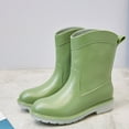 thumbnail image 4 of IUJSOY Women Rain Boots Waterproof Mid Calf Cowboy Boots Fashion Comfortable Garden Work Shoes, 4 of 5