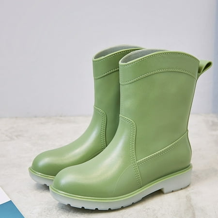 

Cathalem Dishwasher Boots Lady Shoes Mid Calf Snow Boots Women Non Slip Socks Inside Rain Casual Winter Shoes for Men C 7.5